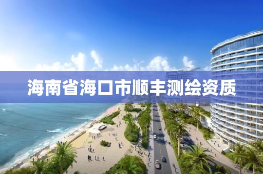 海南省海口市順豐測繪資質