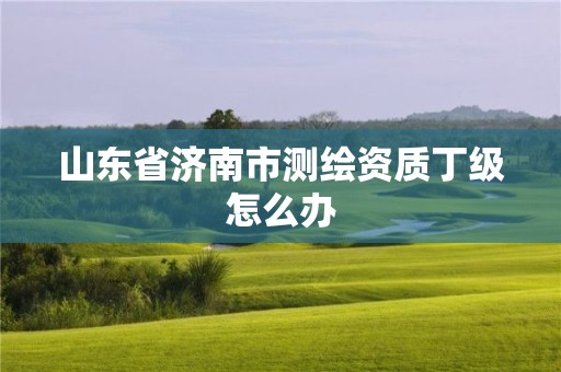 山東省濟南市測繪資質丁級怎么辦