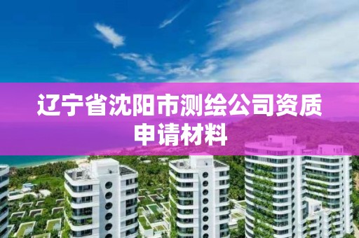 遼寧省沈陽市測繪公司資質申請材料