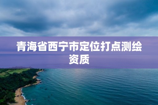 青海省西寧市定位打點測繪資質