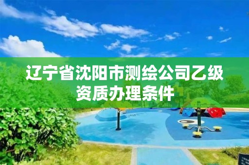 遼寧省沈陽市測繪公司乙級資質(zhì)辦理條件