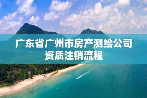 廣東省廣州市房產(chǎn)測繪公司資質(zhì)注銷流程