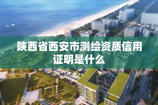 陜西省西安市測繪資質信用證明是什么