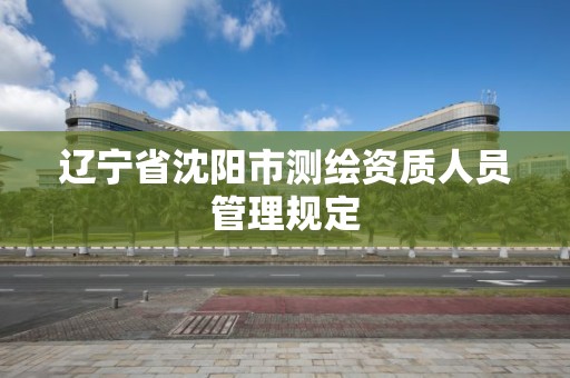 遼寧省沈陽市測繪資質人員管理規定