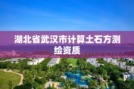 湖北省武漢市計算土石方測繪資質