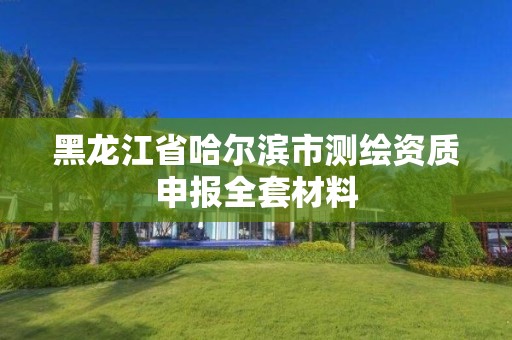 黑龍江省哈爾濱市測繪資質申報全套材料