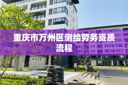 重慶市萬州區測繪勞務資質流程