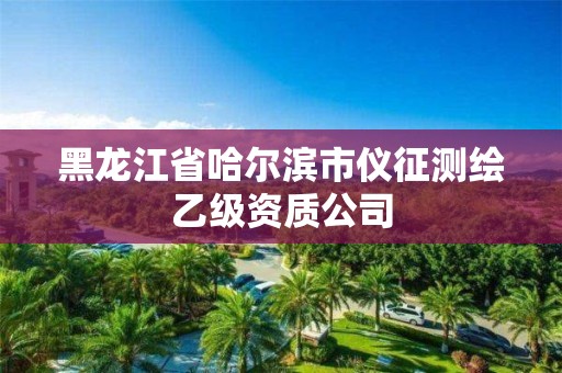 黑龍江省哈爾濱市儀征測繪乙級資質公司