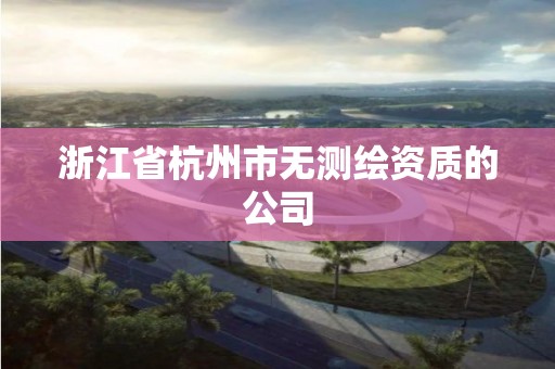 浙江省杭州市無測繪資質的公司