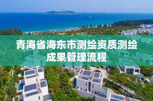 青海省海東市測繪資質測繪成果管理流程