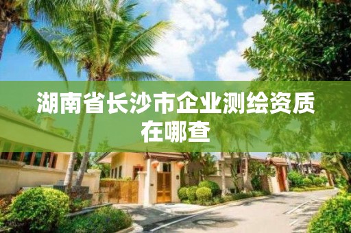 湖南省長沙市企業(yè)測繪資質(zhì)在哪查