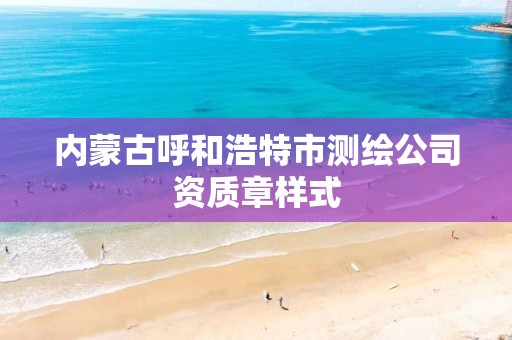 內蒙古呼和浩特市測繪公司資質章樣式