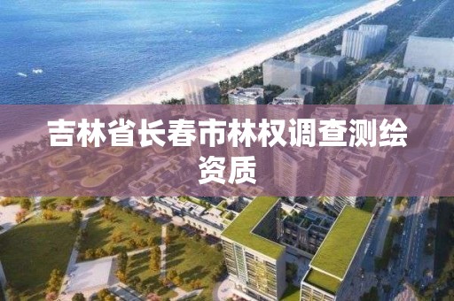 吉林省長春市林權調查測繪資質