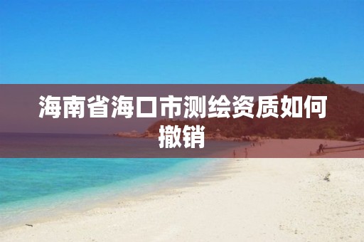 海南省?？谑袦y繪資質如何撤銷