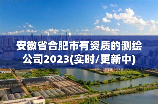 安徽省合肥市有資質的測繪公司2023(實時/更新中)