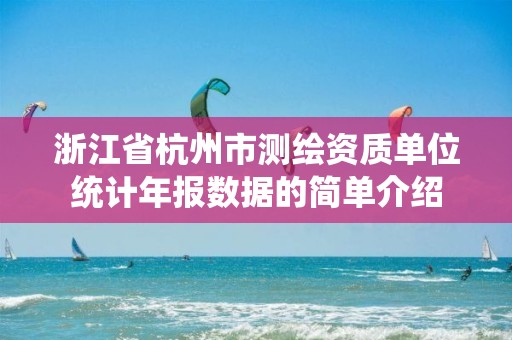 浙江省杭州市測繪資質(zhì)單位統(tǒng)計年報數(shù)據(jù)的簡單介紹