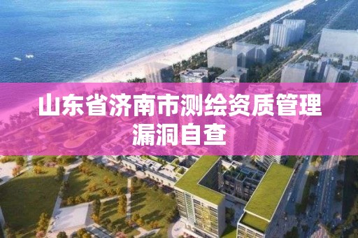 山東省濟南市測繪資質管理漏洞自查