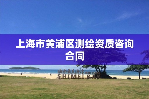 上海市黃浦區(qū)測繪資質(zhì)咨詢合同