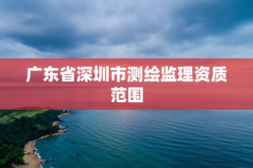 廣東省深圳市測繪監理資質范圍