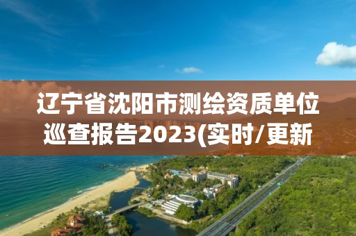 遼寧省沈陽市測繪資質單位巡查報告2023(實時/更新中)