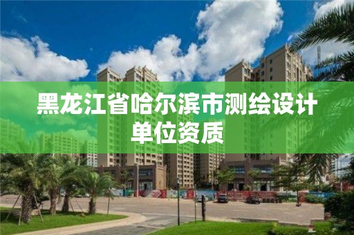 黑龍江省哈爾濱市測繪設計單位資質