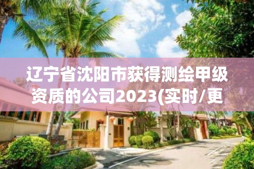 遼寧省沈陽市獲得測繪甲級資質的公司2023(實時/更新中)