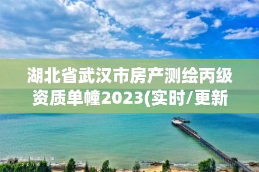 湖北省武漢市房產測繪丙級資質單幢2023(實時/更新中)