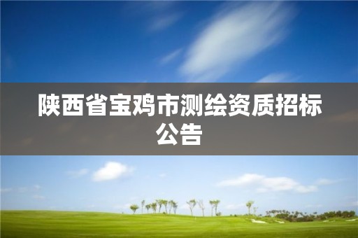 陜西省寶雞市測繪資質招標公告