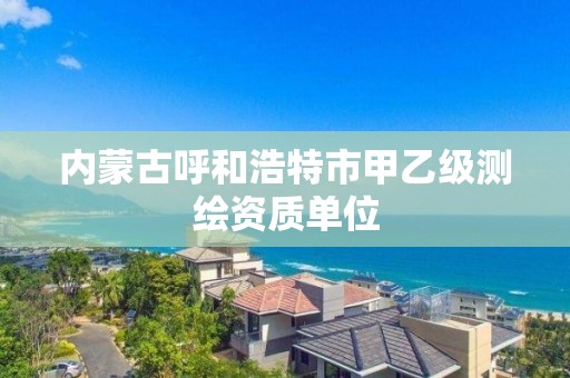 內蒙古呼和浩特市甲乙級測繪資質單位