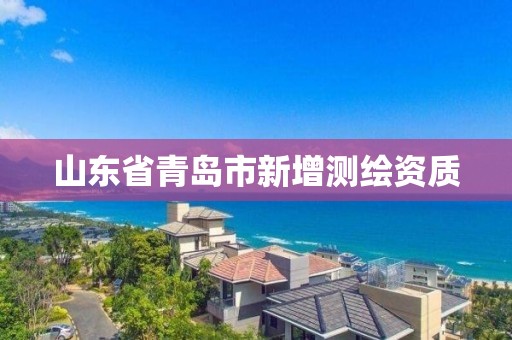 山東省青島市新增測繪資質