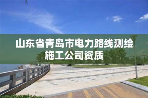 山東省青島市電力路線測繪施工公司資質