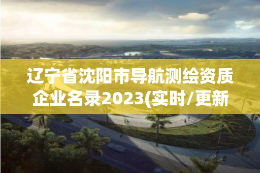 遼寧省沈陽市導航測繪資質企業名錄2023(實時/更新中)