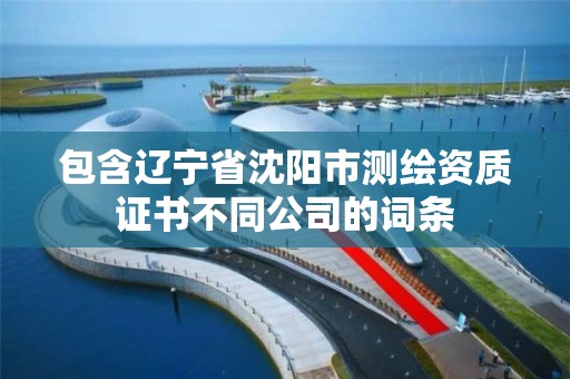 包含遼寧省沈陽市測繪資質證書不同公司的詞條