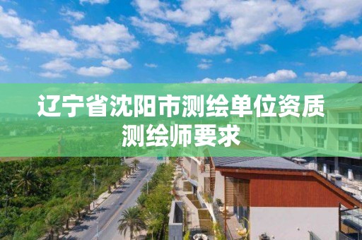 遼寧省沈陽市測繪單位資質測繪師要求