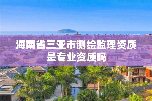 海南省三亞市測繪監理資質是專業資質嗎