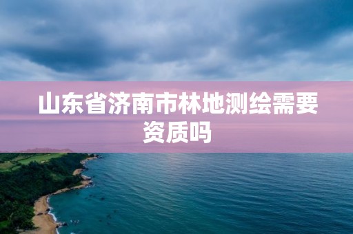 山東省濟南市林地測繪需要資質嗎