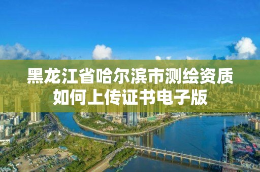 黑龍江省哈爾濱市測繪資質如何上傳證書電子版