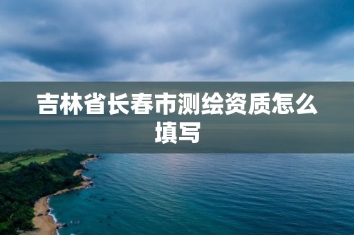 吉林省長春市測繪資質怎么填寫