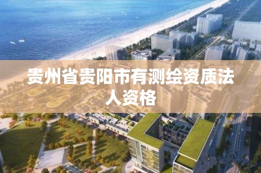 貴州省貴陽市有測繪資質法人資格