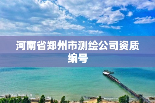 河南省鄭州市測繪公司資質編號