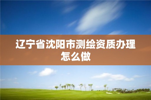 遼寧省沈陽市測繪資質(zhì)辦理怎么做