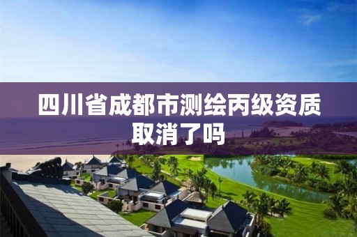 四川省成都市測(cè)繪丙級(jí)資質(zhì)取消了嗎