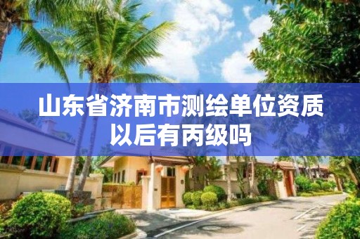 山東省濟南市測繪單位資質(zhì)以后有丙級嗎