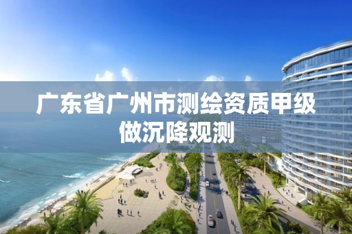 廣東省廣州市測繪資質甲級做沉降觀測