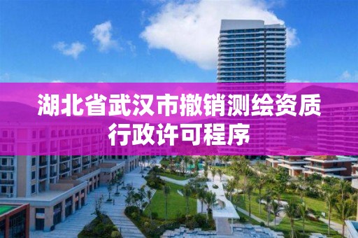 湖北省武漢市撤銷測繪資質行政許可程序