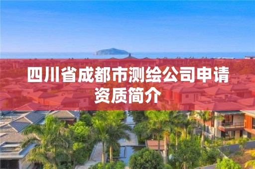 四川省成都市測(cè)繪公司申請(qǐng)資質(zhì)簡(jiǎn)介