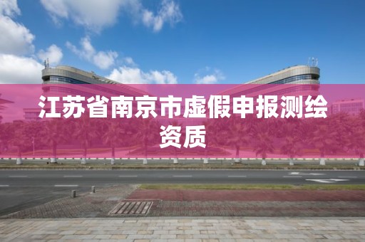 江蘇省南京市虛假申報測繪資質