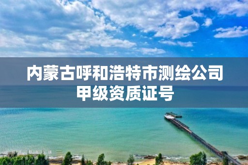 內蒙古呼和浩特市測繪公司甲級資質證號