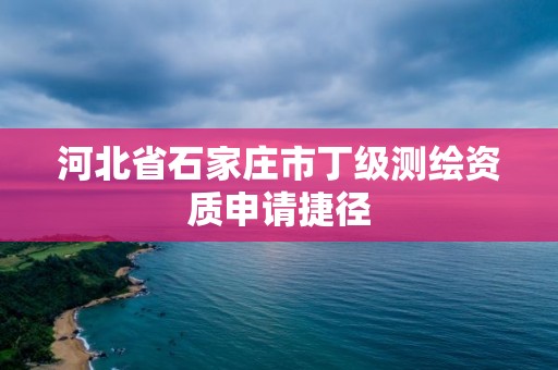 河北省石家莊市丁級測繪資質申請捷徑