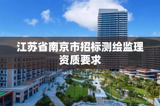 江蘇省南京市招標測繪監理資質要求